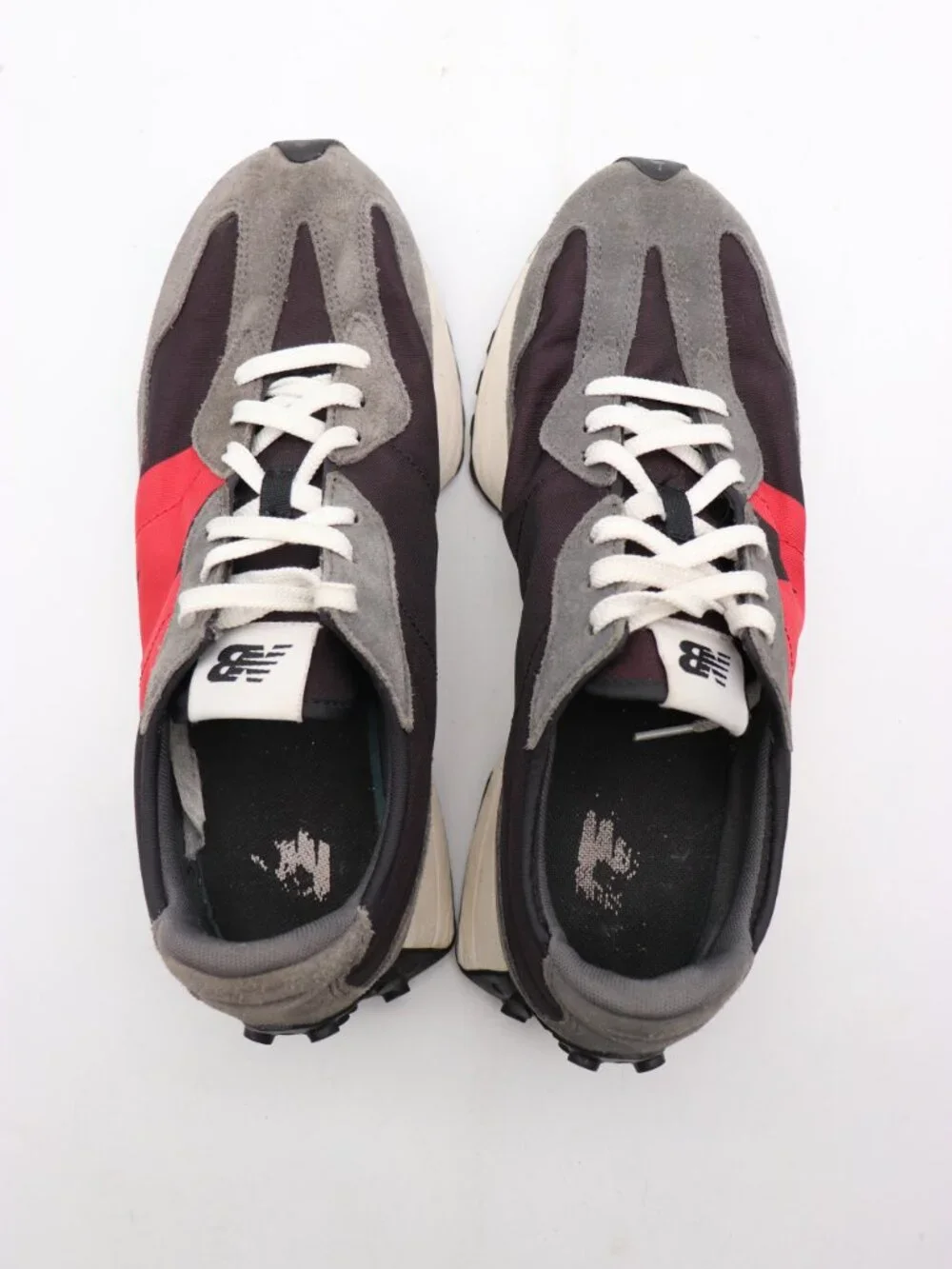 New Balance 327 Men's Size 10.5 D Black Red Gray Sneakers Athletic MS327FF